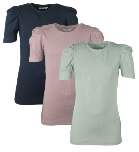 Name It Kinder Mädchen Shirt Top slim T-Shirt NKFKABEXI SLIM TOP T-Shirt kurzarm - Picture 1 of 4