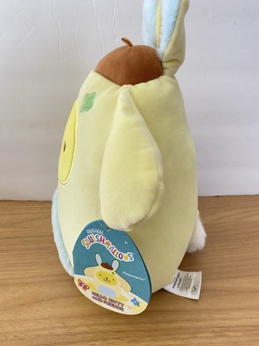 POMPOMPURIN Squishmallows Sanrio Plush Hello Kitty & Friends Bunny Ears 8" - Afbeelding 2 van 5
