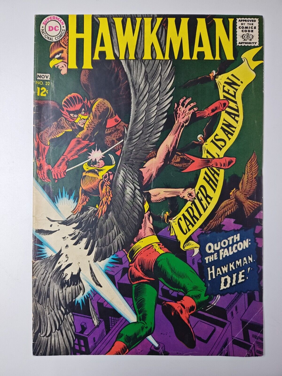Hawkman #22 Silver Age Superhero Vintage DC Comic 1967
