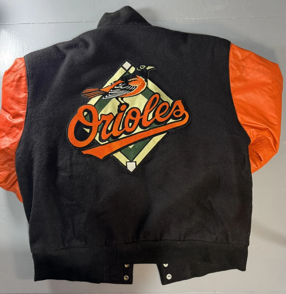 Vintage Baltimore Orioles JH Design Wool/leather Button Letterman Men’s Med Y2K - Image 2 of 4