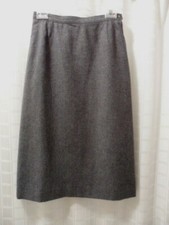 VTG Pendleton 100 Pure Virgin Wool Grey Sz 6 Skirt 26.5" X 28.5" Waist X Length