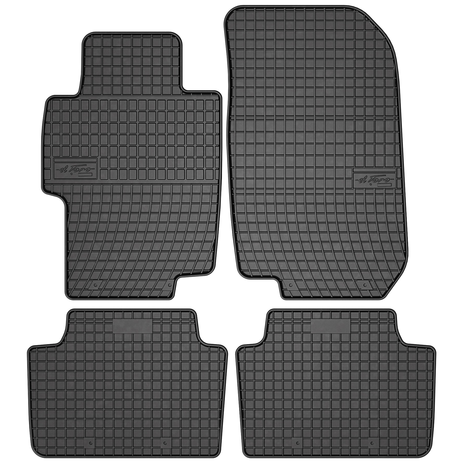 Tapis de sol en caoutchouc Frogum El Toro pour Honda Accord VII 2002-2008 noir