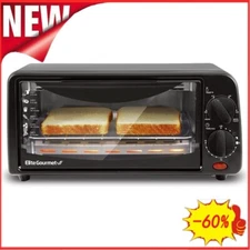 Elite Gourmet ETO236 New 2 Slice Toaster Oven with Timer