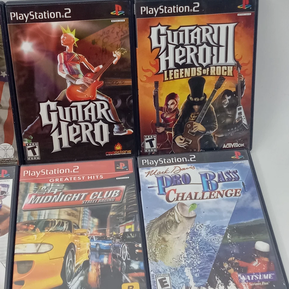 PlayStation 2 PS1 游戏套装吉他英雄王朝勇士 4 哈利波特未经测试  — 第 4/4 张图片