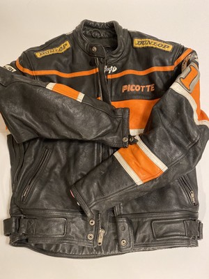 orange black motorcycle jacket