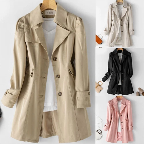 OFF WHITE Cappotto donna giacca a vento monopetto medio lungo autunno cappotto trench coat