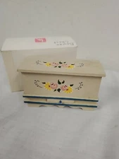 ARTISAN DOLLHOUSE DRAWER CHEST  HAND PAINTED FLOWERS SIGNED ASHWORTH