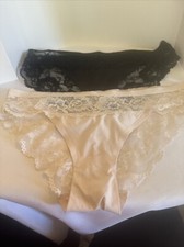 Marilyn Monroe lace panties  Black  Beige NWOT SZ Large