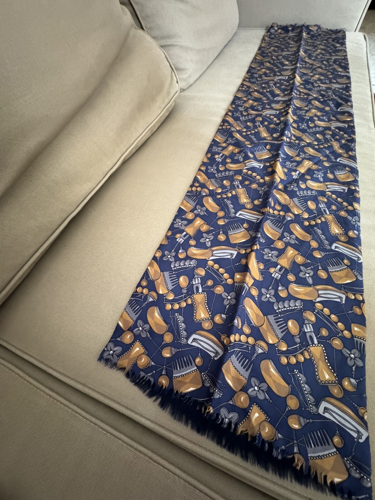 Foulard En Soie Vintage IVO RUGGERI - 85x85 Cm - Motif Paris - Multicouleur - Occasion