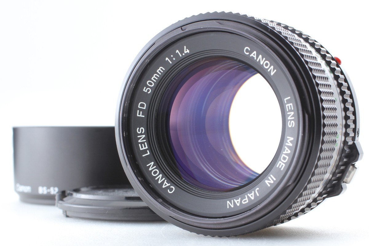 Near MINT w/hood] Canon New FD NFD 50mm f1.4 MF film camera lens