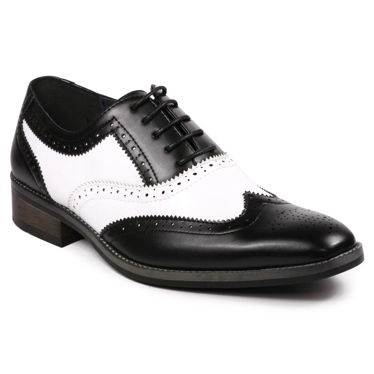 black and white male dress shoes Men's Stacy Adams, Dayton Oxford Black/White 8 D