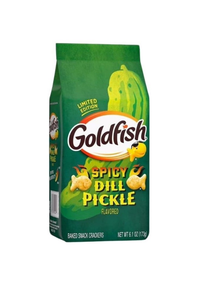 Goldfish Spicy Dill Pickle Snack Crackers Limited Edition 8 Pack 6.1oz. Bags eBay