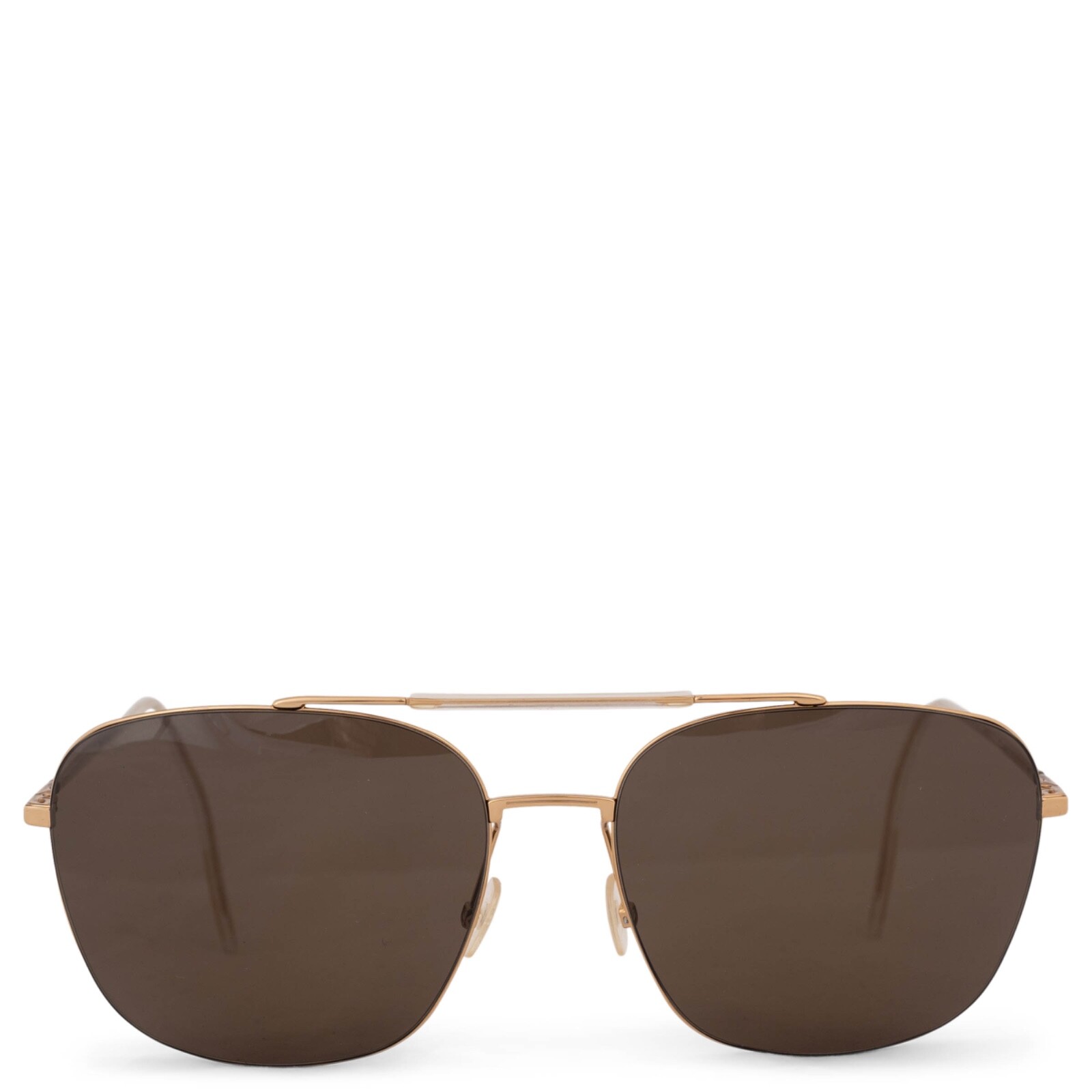 71642 auth DIOR HOMME rose gold metal SQUARE Sunglasses 0195FS