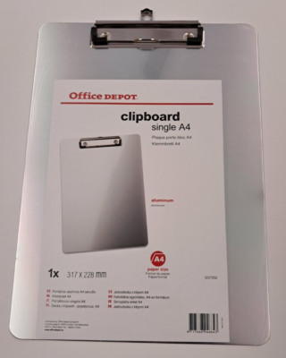 clipboard single Aluminium Klemmbrett für DIN A4
