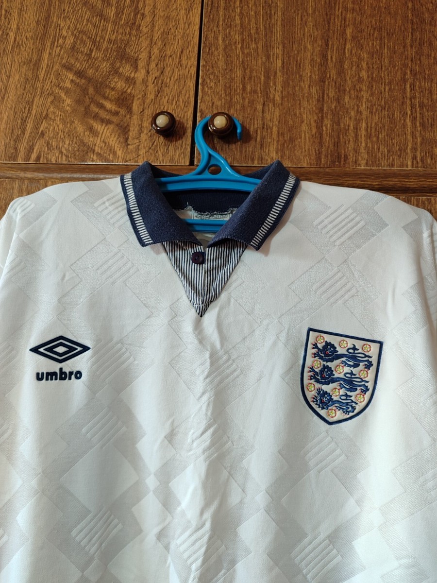 サッカー イングランド代表 1990〜1992 ユニフォーム イングランド代表 1990 ホーム 半袖 ユニフォーム 復刻モデル