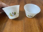 Vintage Indopal Custard Cups Heartland Village Milk Glass Set of 2