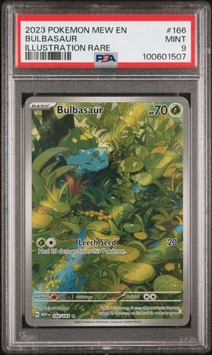 Bulbasaur #166 - Pokemon Scarlet & Violet 151 Illustration Rare - PSA 9