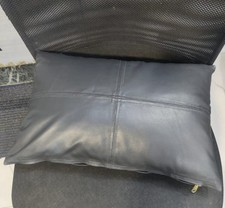 Copricuscino Pelle di Agnello Forma Rettangolare GRIGIO Scuro Pelle Casa 