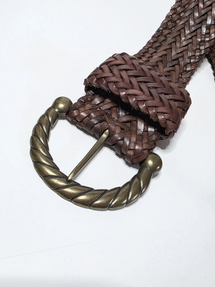 Club Monaco Snakeskin Patterned Leather Belt Silver Buckle SIze S/M CLUB MONACO women main image 3