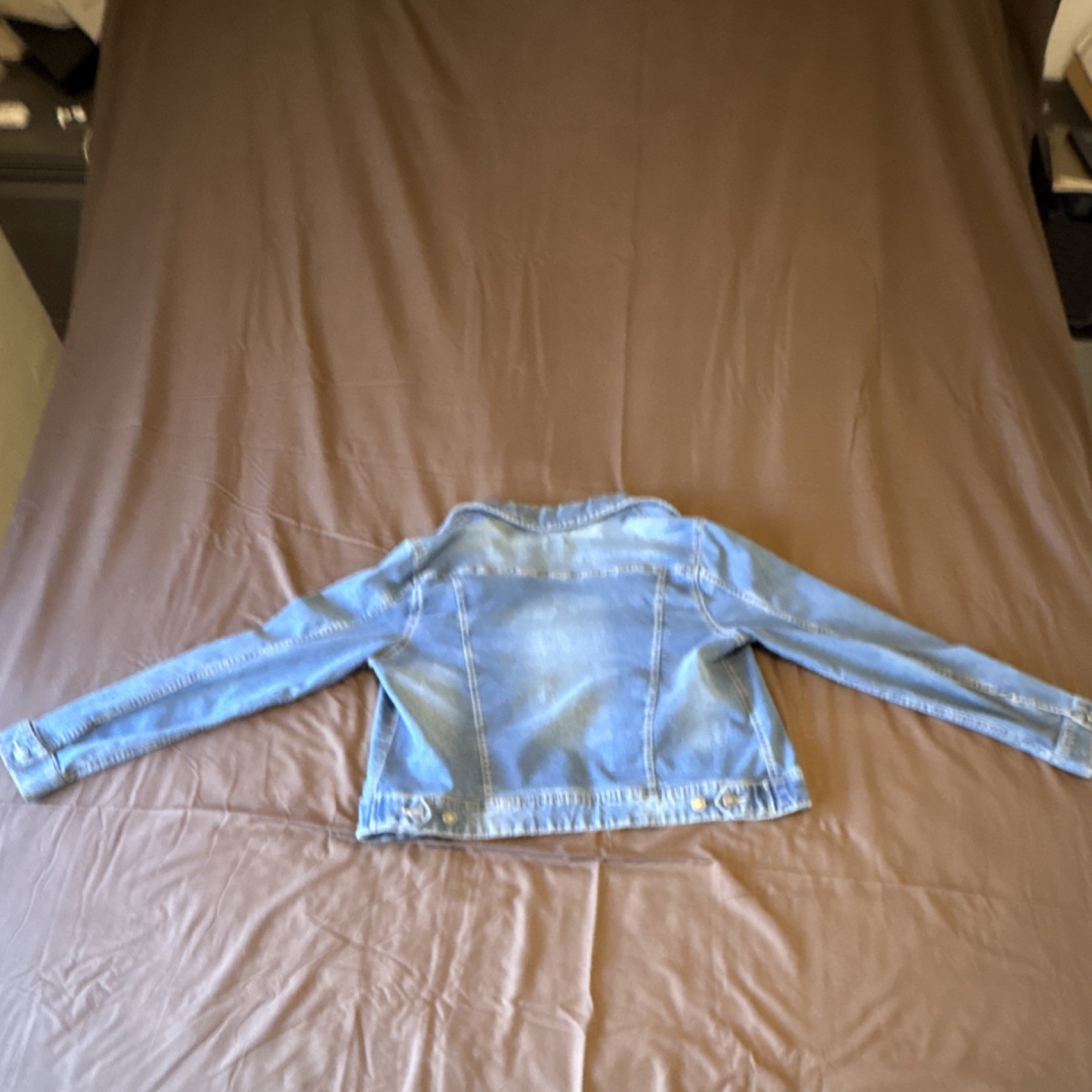 Basic Editions Women's Blue Button Jacket S Long … - image 4