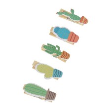 20pcs Cactus Holzstifte Foto Clips Notiz Memo Halter Kaktus -Fotoclip