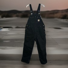 Carhartt 125th Anniversary Black Duck Bib Overall Quilt Lined USA Union Made R02