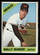 1966 Topps Semi-High Number - Wally Bunker #499 Baltimore Orioles Lower Grade