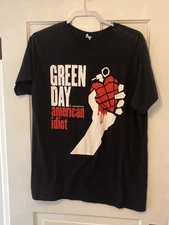 Vintage Green Day American Idiot Shirt Mens Large Black Band Tee Punk Rock 2000s