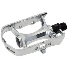 pair of urban mtb/racing/fixed pedals aluminum silver WELLGO bicycle