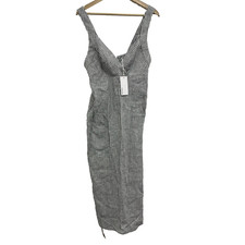 Reformation NEW Allira Linen Midi Dress Vineyard Striped Size 6 A000398