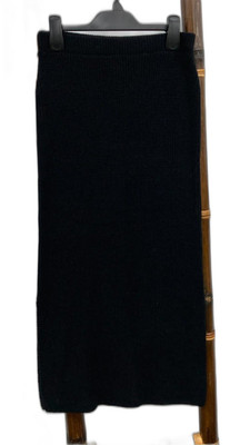NEW Princess Polly Zana midi straight knit Skirt Black Ladies Sz M/L
