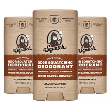 Natural Deodorant for Men 3 Pack Wood Barrel Bourbon – Odor-Squatching Men's ...