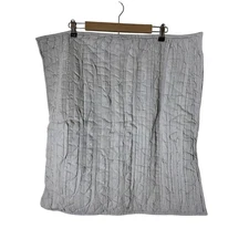 WEST ELM Gray Cotton Distressed Look EURO Accent Pillow Sham 26x26