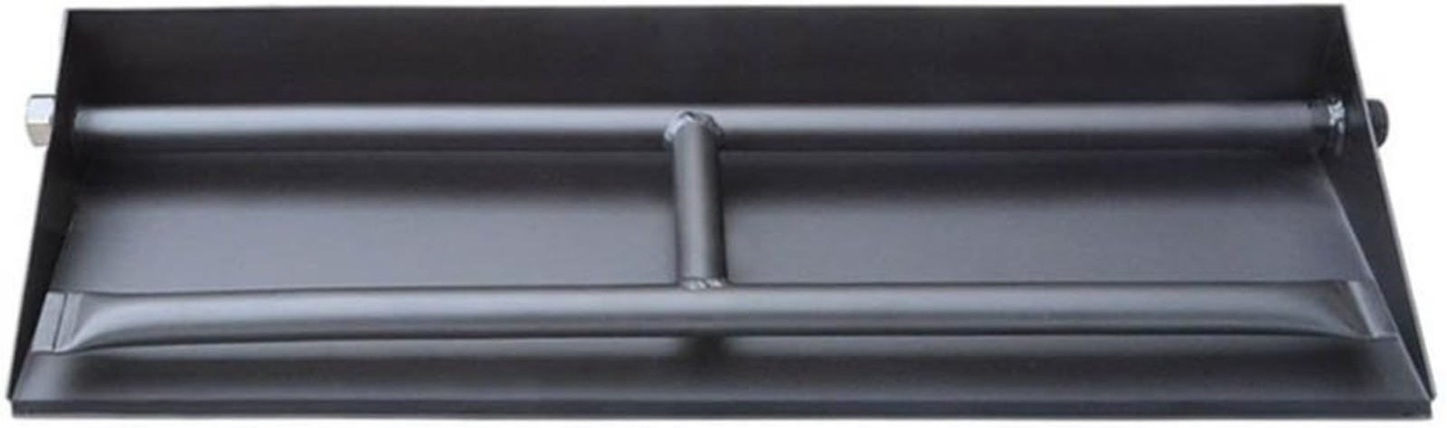 14.5-Inch Dual Fireplace Burner in Powder Coated Black Steel - 60,000 BTU