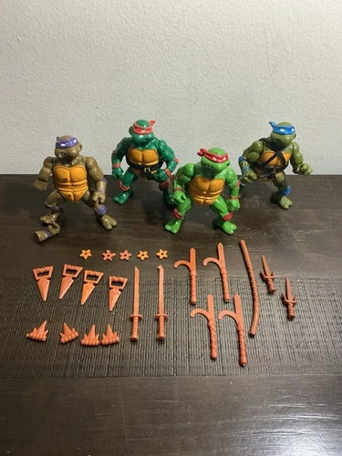 1988 Tmnt Leonardo, Michelangelo, Donatello, & Raphael Figures Incomplete ￼