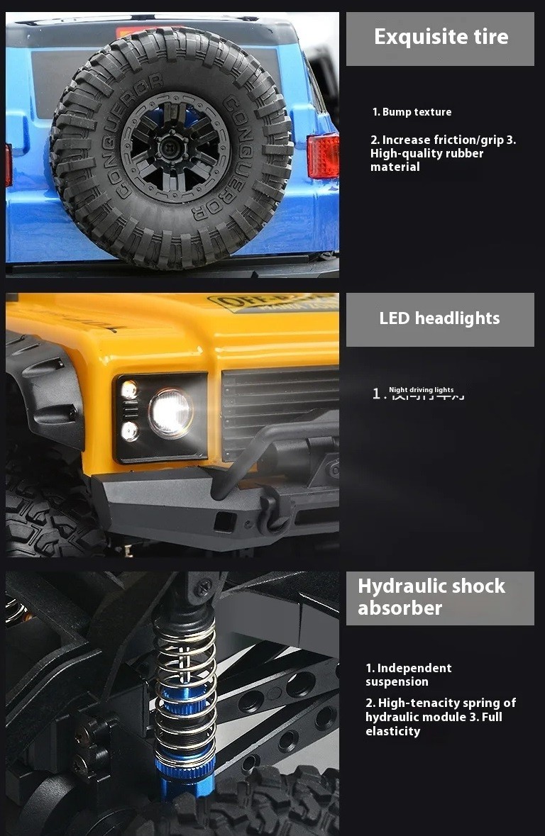 HB Toys ZP1005 1:10 RC Truck 4WD Off-Road Remote Control Car 2.4