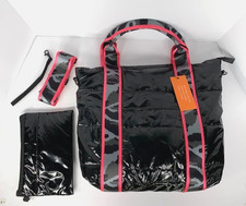 NWT Haute Shore Jaime Puffer Shoulder Bag/ Crossbody Black Camo Strap  + Sm Bag