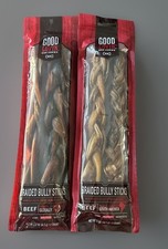 Good Lovin' Braided Bully Stick Dog Chew, 2.1 oz., Count of 2 New Packs Of 2