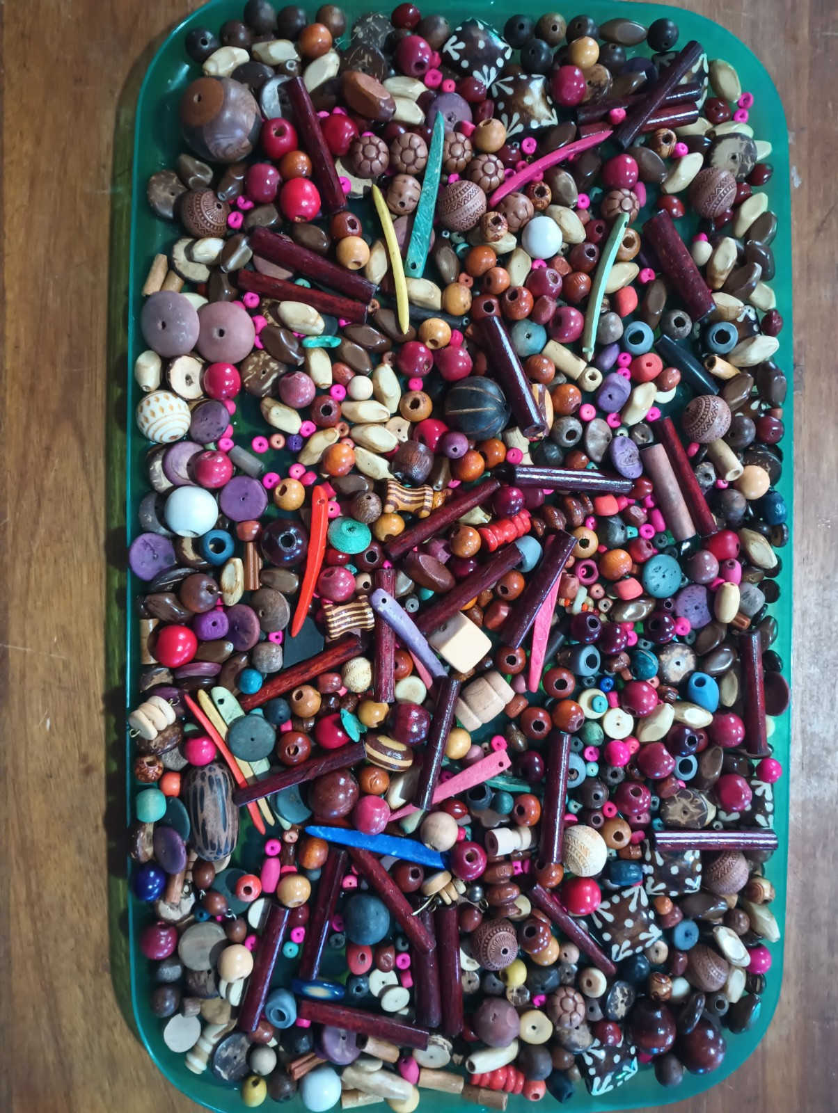 Lot Of Wood Beads For Jewelry Making Wooden Beads Large Variety Mixture