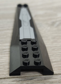 Lego 45301pb023 Black Wedge 16 x 4 Triple Curved SW V-Wing Starfighter Pattern