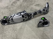 Genuine Fiat 500 Abarth Mk2 Dashboard Trims And Vents Covered Sculls And Roses