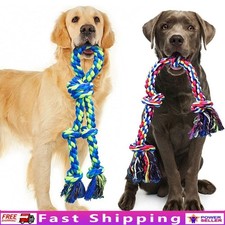XL Dog Rope Toy 2 Pack Durable Natural Cotton Teeth Cleaning Tug of War Gift New