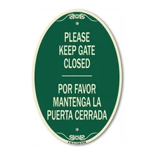 Designer Series - Please Keep Gate Closed Por Favor Mantenga La Puerta Cerrada