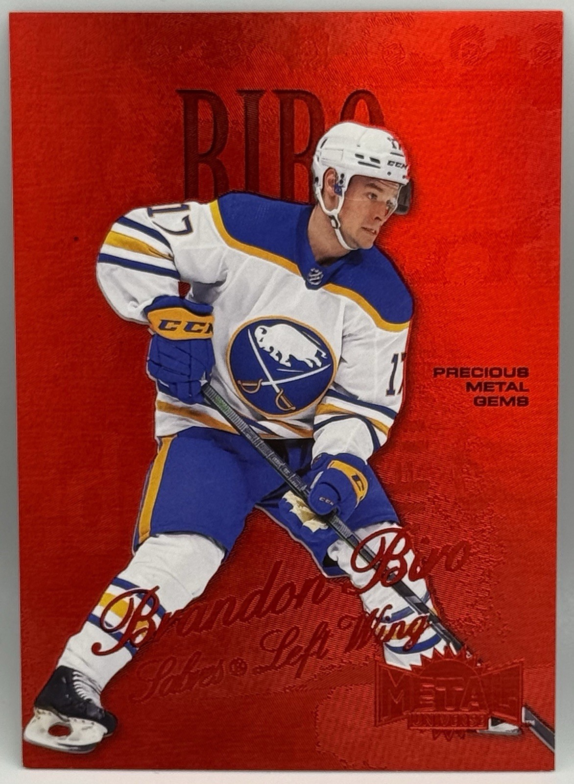2022 Precious Metal Gems Brandon Biro Red PMG 17/100 RC JERSEY NUMBER!!
