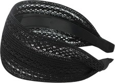 Hairband, Boho Style Non-slip Wide Headband with Teeth, Fabric Headbands for