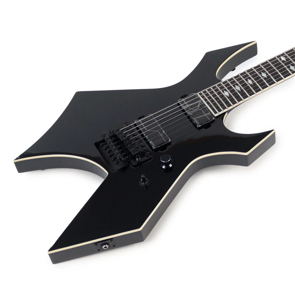 B.C.Rich Warlock Legacy 7 With Floyd Rose Gloss Black String Electric Guitar Out - Image 3 of 4