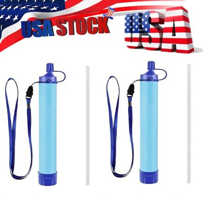 Water Filter Straw Portable Drink Water Filtration Purifier Survival/Prepping