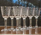 Set Of Eight Vintage Waterford Chrystal Alana Sherry Wine Goblets
