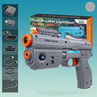 Time Breaker Lightgun Controller (Guncon, G-Con) for PS1 & 2. Works W/Modern TVs