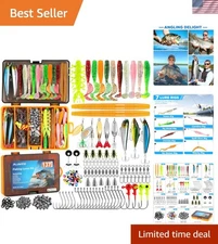 137Pcs Fishing Lure Gear Kit with Tackle Box – Ideal for All Fishing Occasions